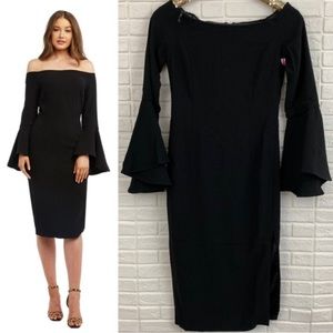 Bardot solange off the shoulder bell sleeve dress